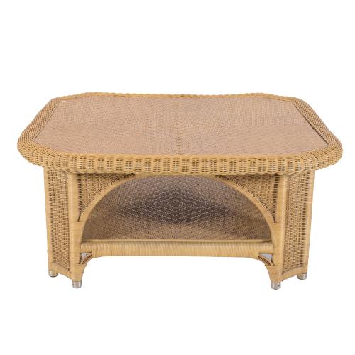 RATTAN COFFEE TABLE.