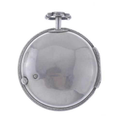 GEROGES PRIOR, SILVER POCKET WATCH.