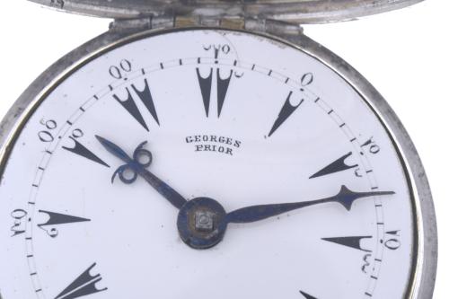 GEROGES PRIOR, RELOJ DE BOLSILLO EN PLATA