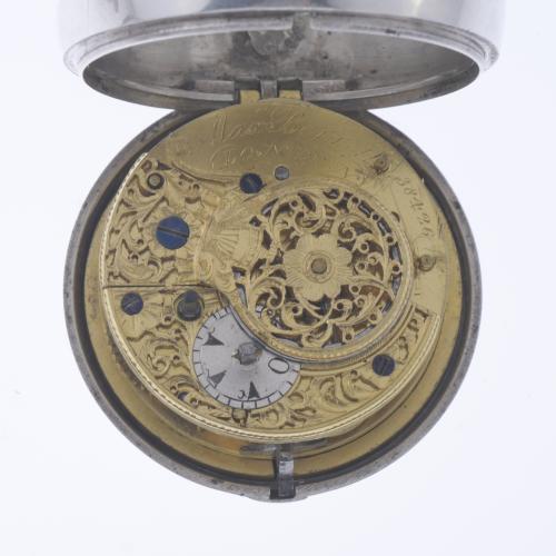 GEROGES PRIOR, SILVER POCKET WATCH.