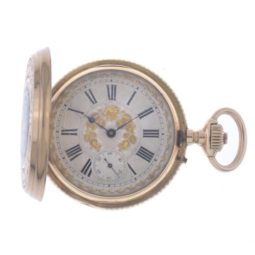 G.A. HUGUENIN & FILS, GOLD POCKET WATCH