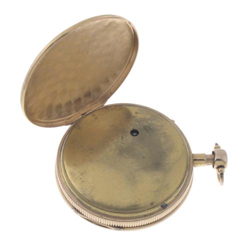 GOLD POCKET WATCH WITH AUTOMATON CHIMING