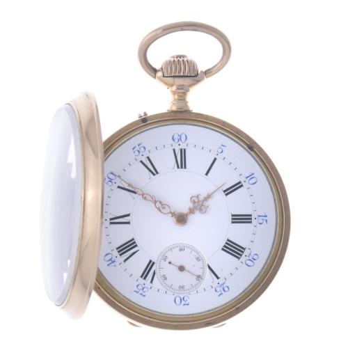 GOLD POCKET WATCH WITH CALENDAR