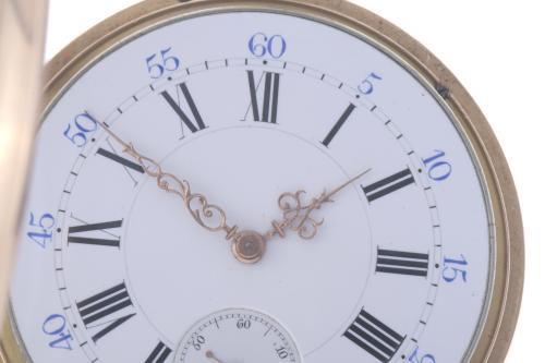 GOLD POCKET WATCH WITH CALENDAR