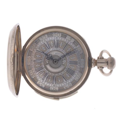 WALTHAM, GOLD POCKET WATCH WITH AUTOMATON