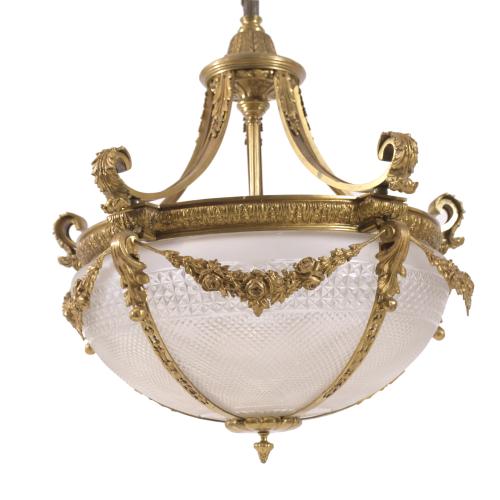 BÉLLE ÉPOQUE STYLE CEILING LAMP, CIRCA 1950.