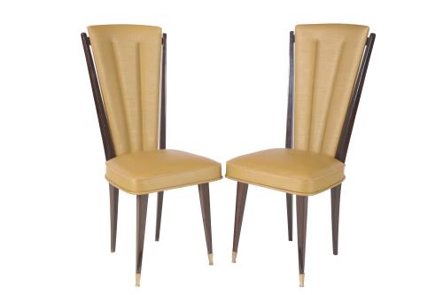 SET OF SIX FRENCH ART DECO CHAIRS, CIRCA 1930.