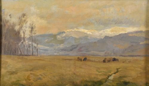 ENRIC GALWEY (1864-1931). "Paisaje".