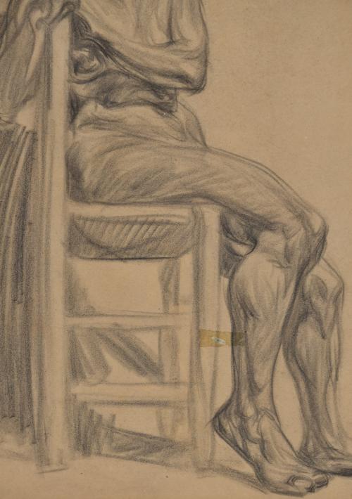 FRANCESC GIMENO ARASA (1858-1927). "Desnudo académico".