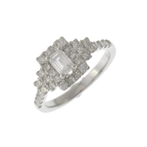 ANILLO DE DIAMANTES Y ORO BLANCO