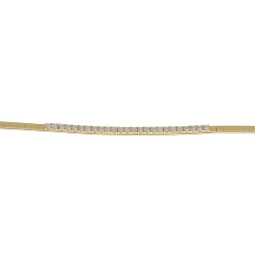 SEMI-RIGID BRACELET IN GOLD AND DIAMONDS