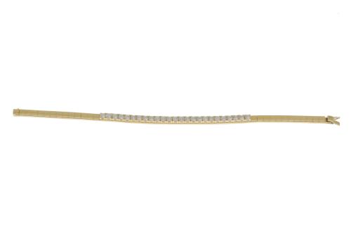 SEMI-RIGID BRACELET IN GOLD AND DIAMONDS