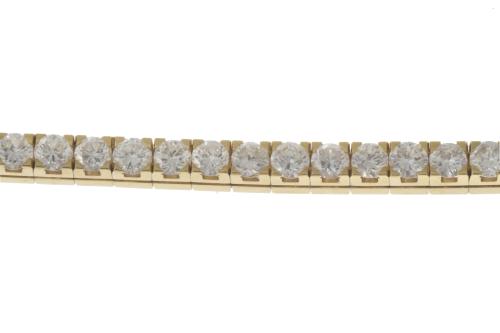 PULSERA SEMI RÍGIDA EN ORO Y DIAMANTES