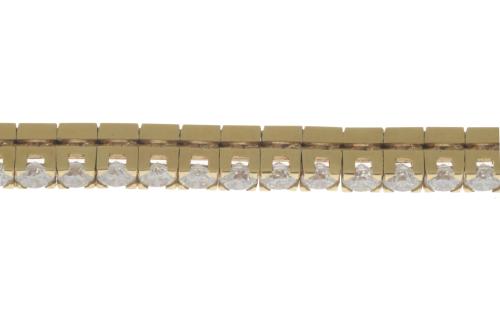 SEMI-RIGID BRACELET IN GOLD AND DIAMONDS