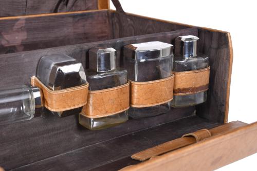 Suitcase with travel utensils, second half 20th century.