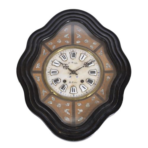 Reloj de pared estilo Napoleón III, siglo XX. 