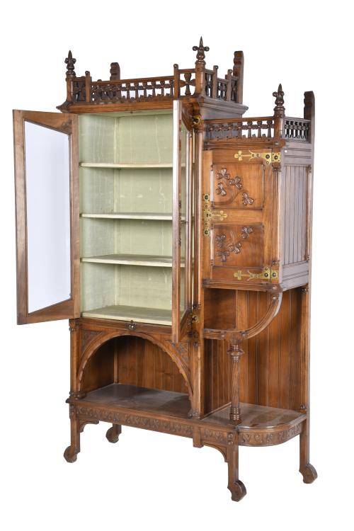 Mueble vitrina modernista, circa 1900 - 1910.