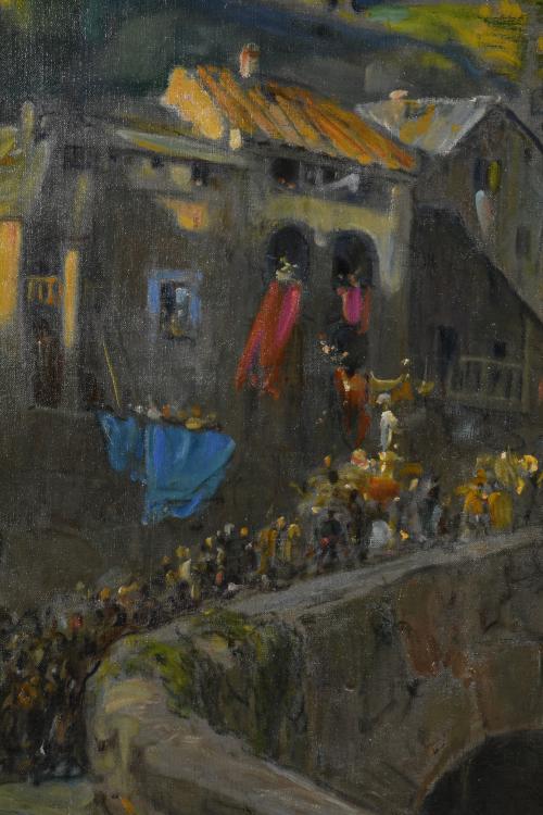 JULIO BORRELL (1877-1957). "Procesión".