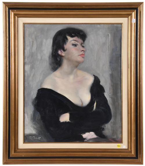 RAMÓN PICHOT SOLER (1924-1996). "Mujer de negro".