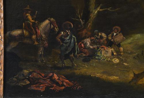 ATRIB. EUGENIO LUCAS VELASQUEZ (1817-1870). "Los bandidos".