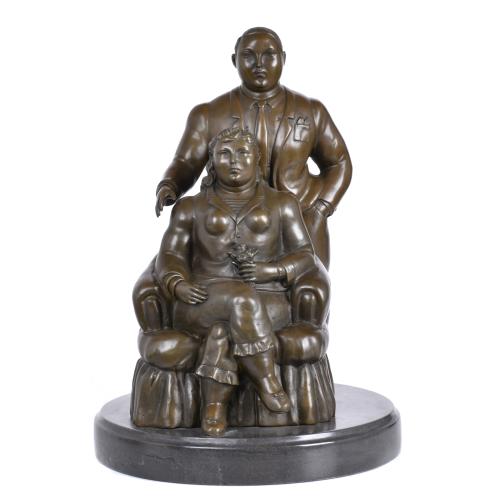 SIGUIENDO MODELOS DE FERNANDO BOTERO (1932 - 2023).  "Pareja".