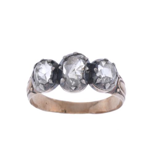 Anillo con diamantes. s.XIX