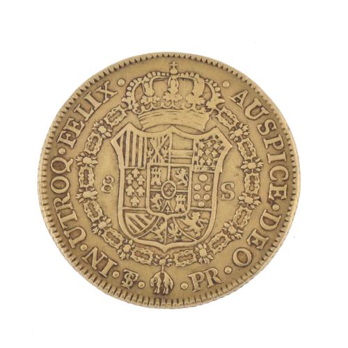 Moneda de 8 escudos Carlos IV. 1790