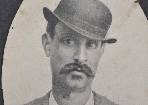 BALDOMERO GALOFRE I GIMÉNEZ (1849-1902). "Caballero con big