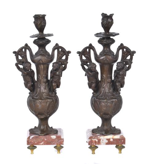 Pair of Art Nouveau vases, 20th century.