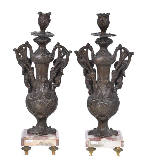 Pair of Art Nouveau vases, 20th century.