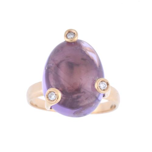 Pomellato style ring with diamonds.