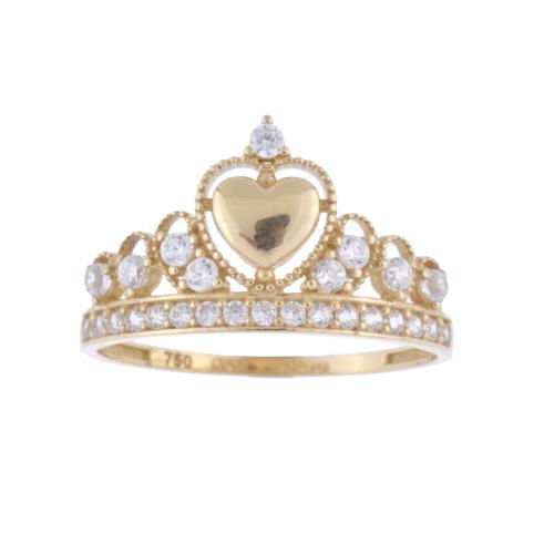 Anillo con forma de tiara.