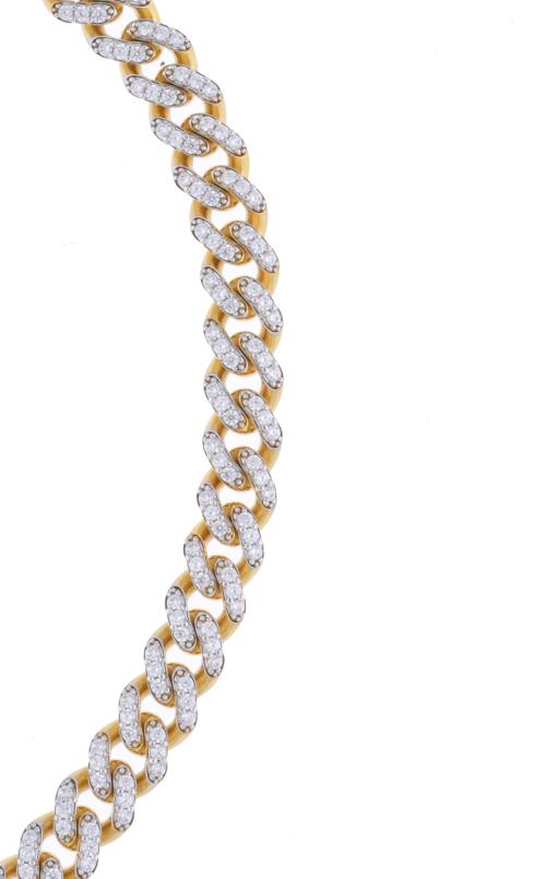 Links chain necklace with zircons.