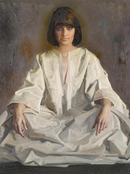 FELIX REVELLO DE TORO (1926). "Retrato femenino en blanco", 1987.