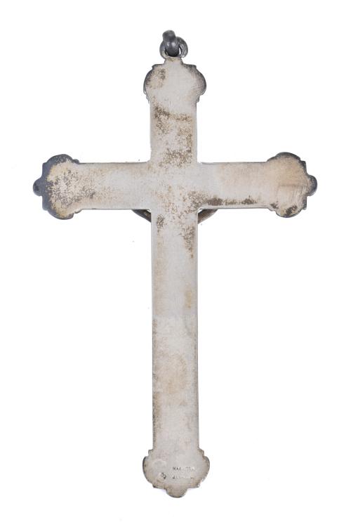 MASRIERA I CARRERAS. Silver crucifix, early 20th century.