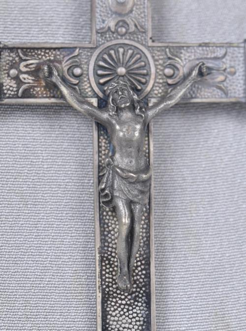 MASRIERA I CARRERAS. Silver crucifix, early 20th century.