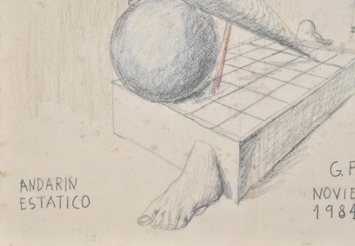 ESCUELA ESPAÑOLA, SIGLO XX.  "Andarín estático", 1984.