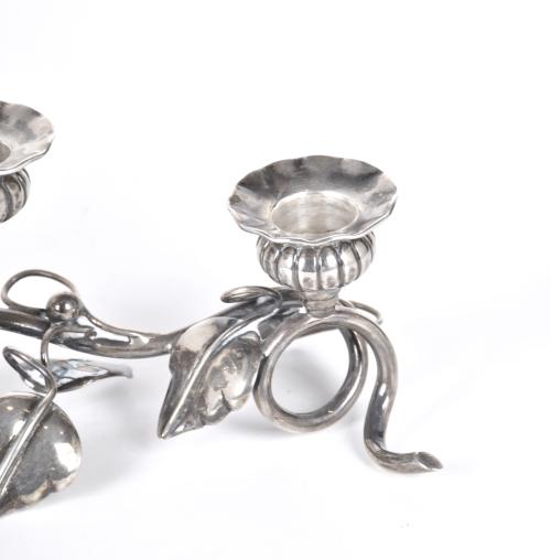 Small silver candlestick, 20th century.