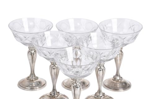 Carved crystal glassware, second half 20th century.