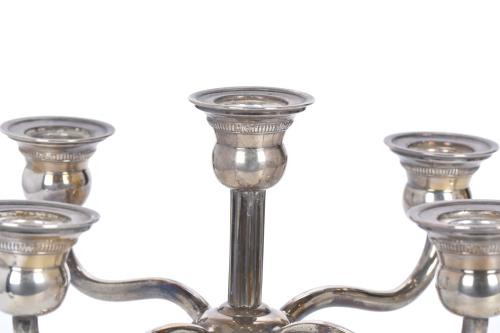 Pair of silver candelabra, 20th century.