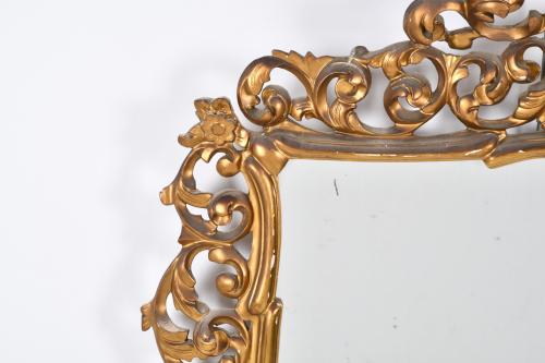 Elizabethan style wall mirror, mid 20th century.