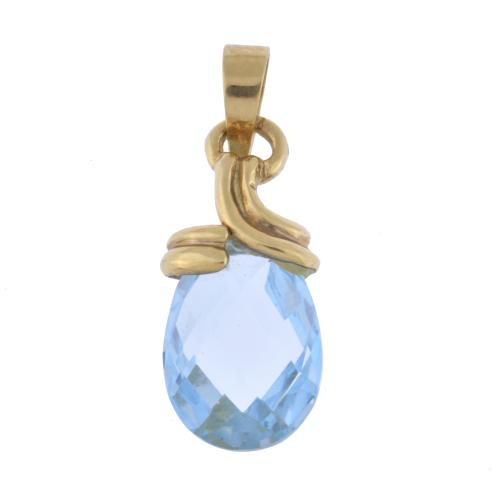 Pendant with blue topaz.