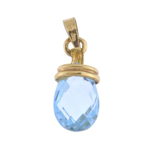 Pendant with blue topaz.