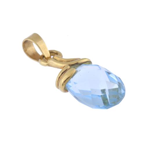 Pendant with blue topaz.