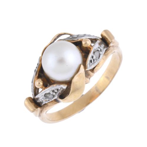 Ring with pearl, 1960's.