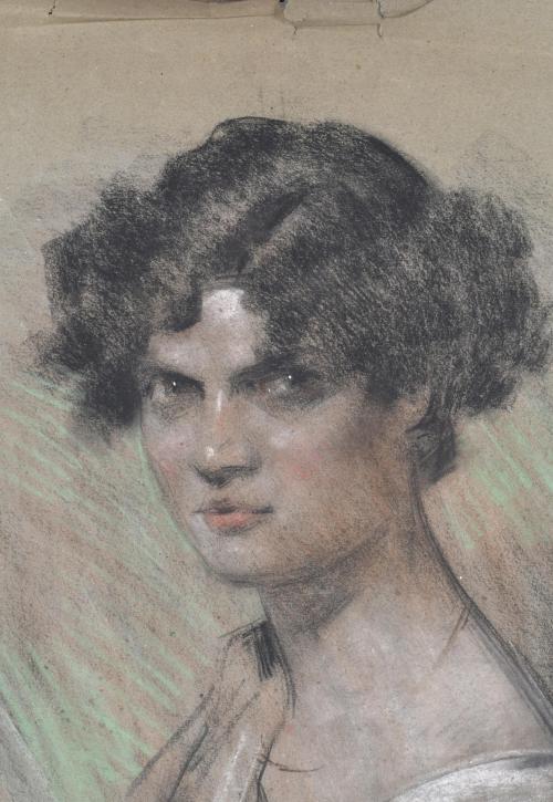 SALVATORE DI MAIUTA (XIX-XX). "Retrato femenino",1920.