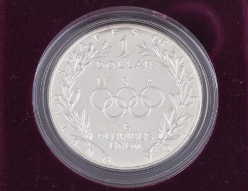 Moneda de un dollar en plata, conmemorativa de las Olimpiad