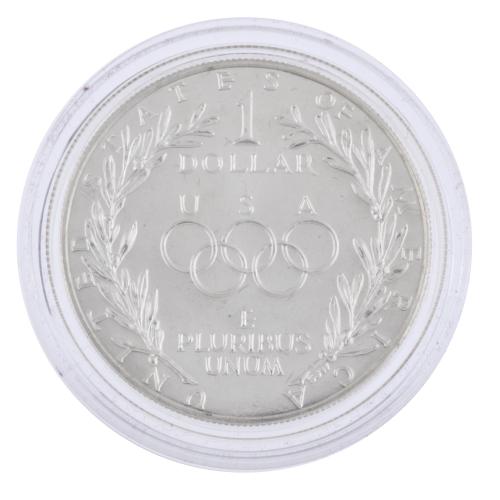 Moneda de un dollar en plata, conmemorativa de las Olimpiad