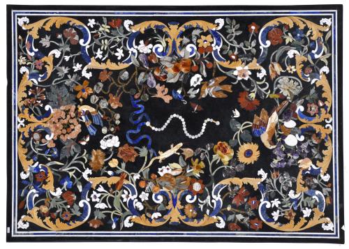 AFTER MODELS OF GALLERIA DEI LAVORI IN FLORENCE. Table top in pietra dura, after 18th century models, 20th century.