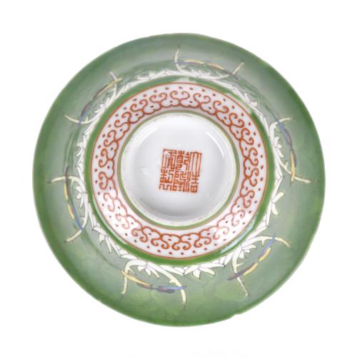 Chinese Green Family tea cup, 20th century.